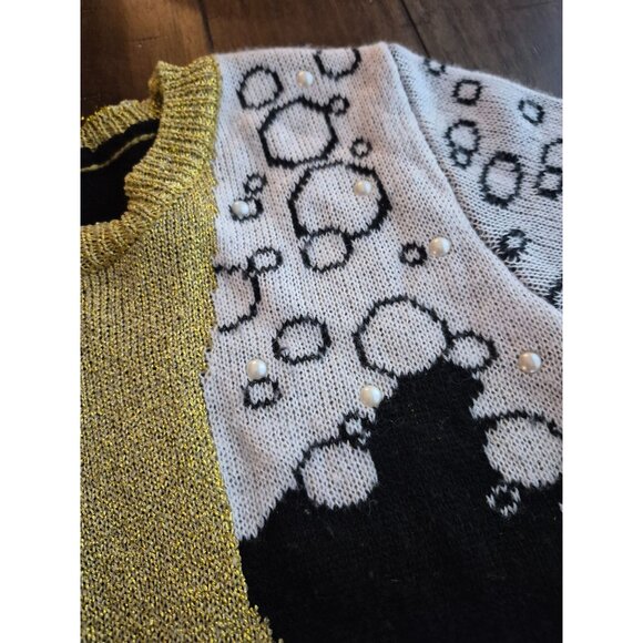 Born Famous Holiday Spirits Sweater Dress size M - Picture 3 of 6